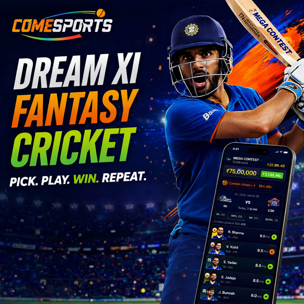 Cricket India App Dream XI fantasy cricket ad visual